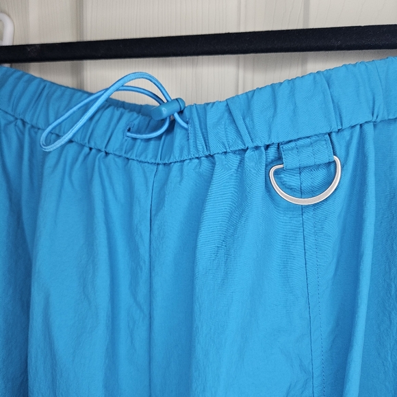 Urban Outfitters Jana Nylon Balloon High-Rise Cargo Pants Pull On Dance Blue M - Picture 5 of 8